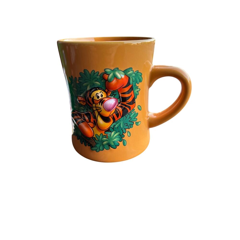 Vintage Disney Store Tigger Mug 3D Raised Ceramic Coffee Cup Winnie the Pooh